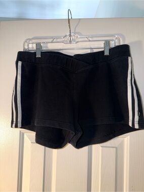 LA Kitty Women's Athletic Shorts with White Side Stripes. Sz L